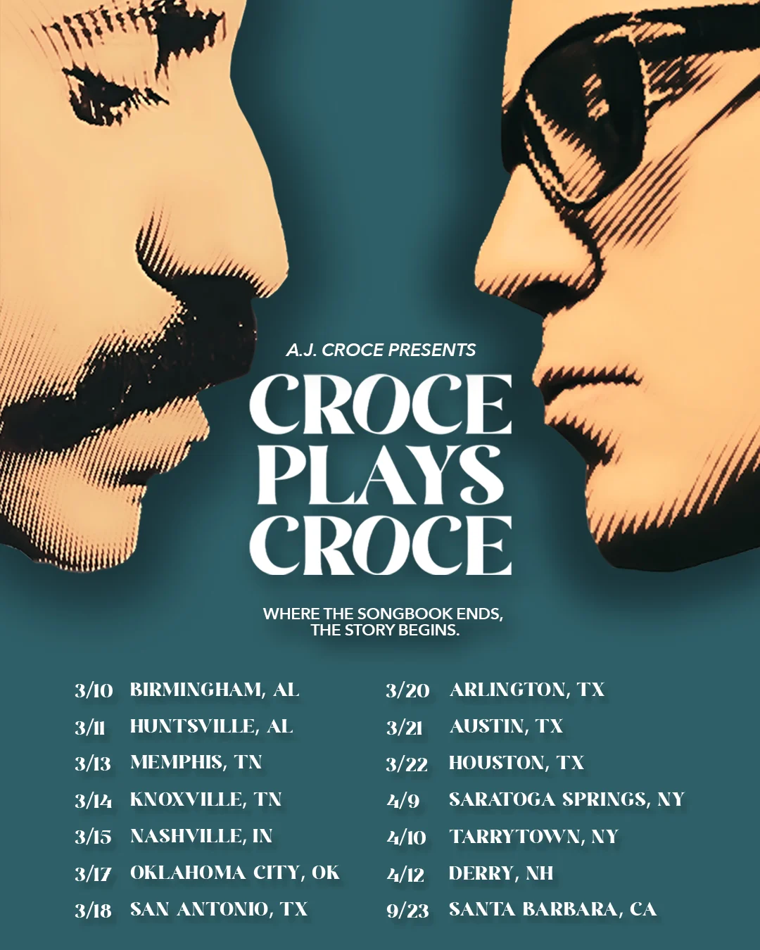 A.J. Croce Croce Plays Croce Tour Poster 2026